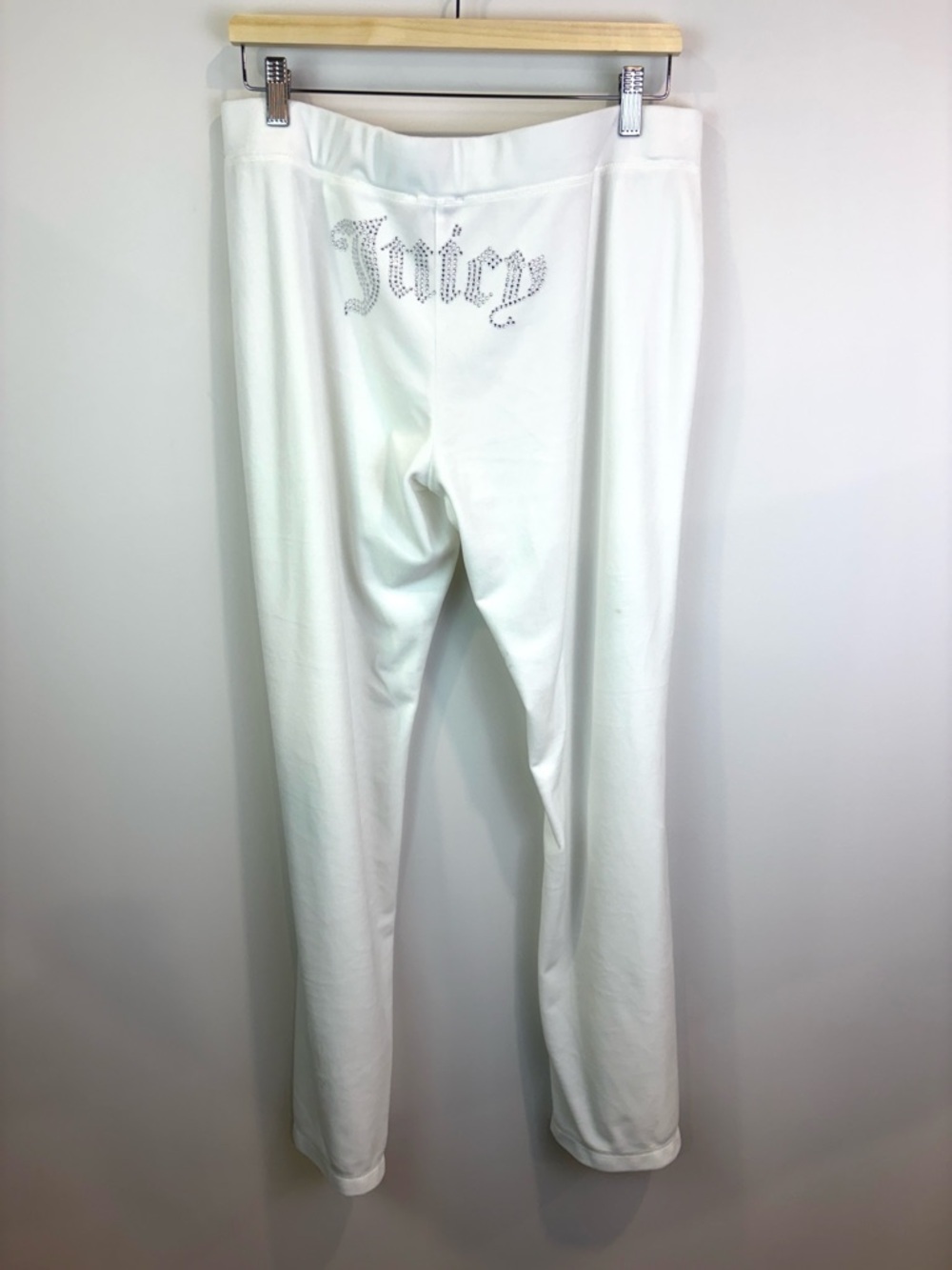 Juicy Couture White Rhinestone Logo Lounge Pants size XL